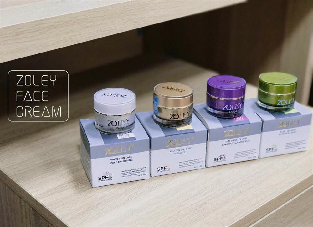 Kem zoley xanh tim vang trang mẫu mới