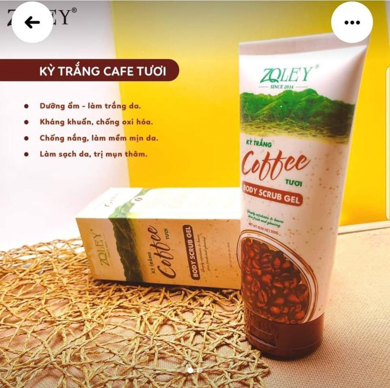 Tẩy tế bào chết Cafe Tươi Zoley