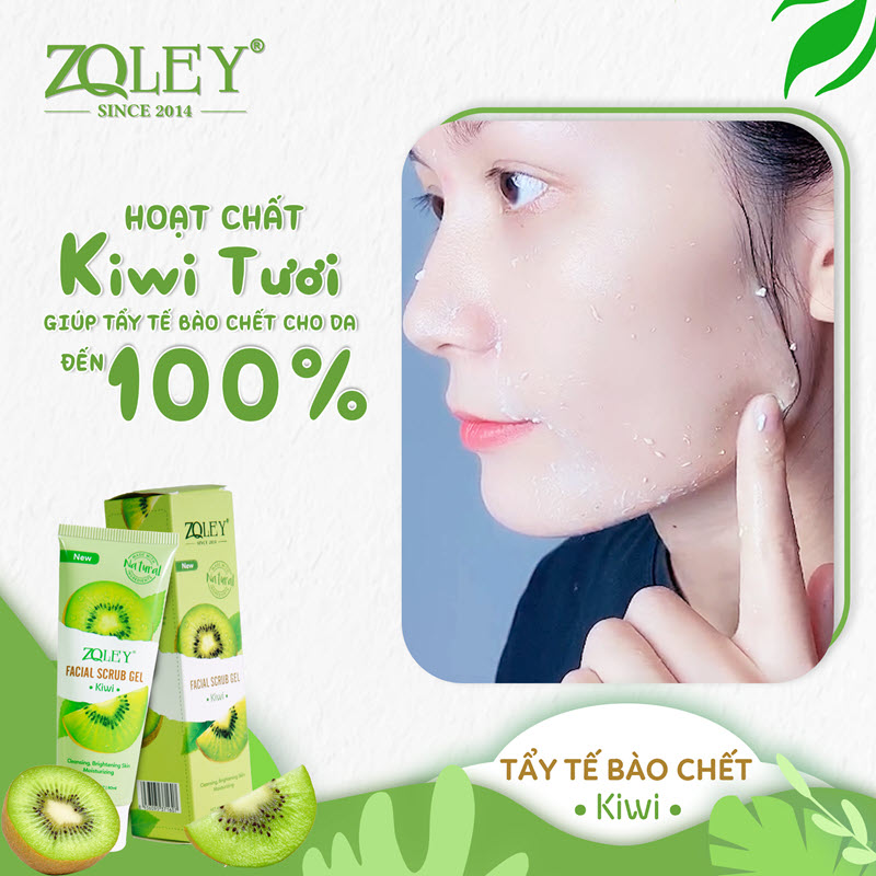 Tẩy da chết da mặt Zoley Kiwi