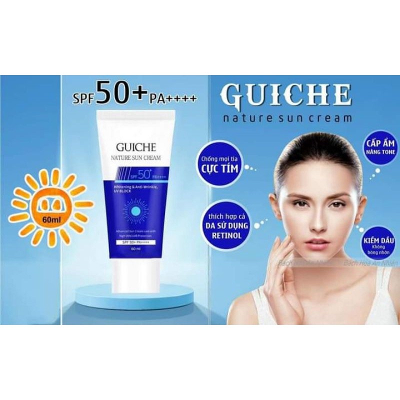 Kem chống nắng guiche nâng tone 60ml