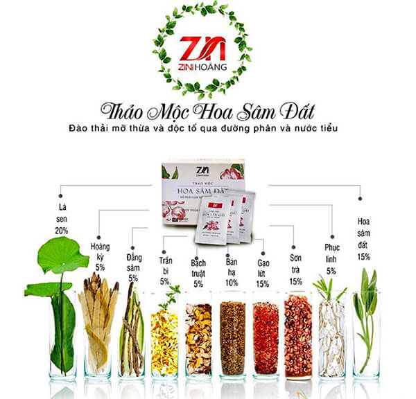 Trà hoa sâm đất  giảm mỡ bụng sau sinh tốt nhất