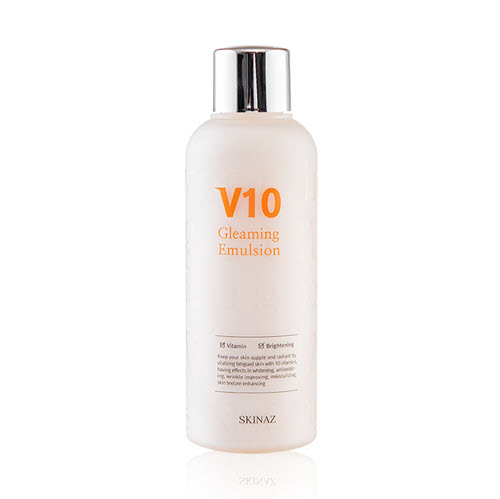 Skinaz Sữa dưỡng da V10 Gleaming Emulsion (Cải thiện da xỉn màu và nhược điểm của da bằng cách tái tạo làn da)