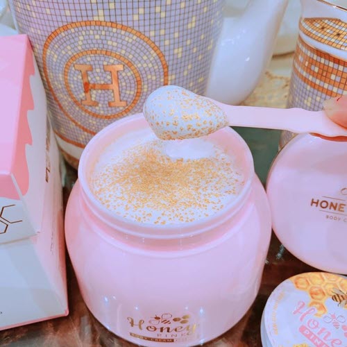 Kem Dưỡng Trắng Body Honey Pink - Sợi Mật Dát Vàng