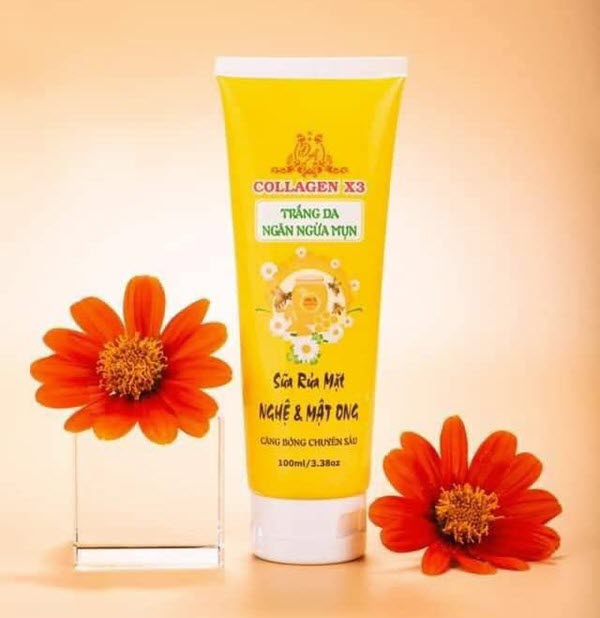 Sữa Rửa Mặt Nghệ Mật Ong COLLAGEN X3 MỸ PHẨM ĐÔNG ANH 100ML