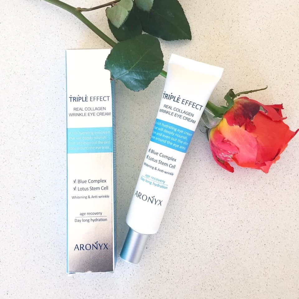 Kem dưỡng da mắt Aronyx real Collagen Wrinkle eye Cream Triple Effect 40ml