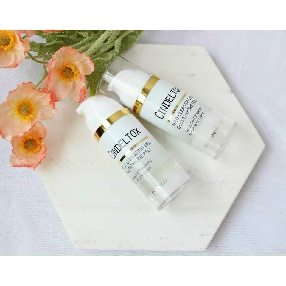 Sữa Rửa Mặt Trắng Da Thải Độc Incugen Cindel Tox Mild Cleansing Gel Glutathione Peel 100ml